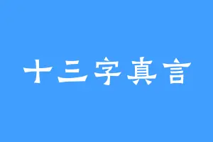 十三字真言