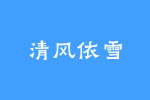 清风依雪