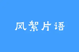 风絮片语