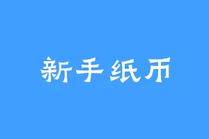 新手纸币