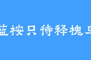 蓝桉只待释槐鸟