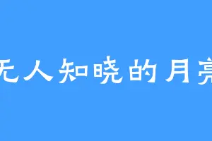 无人知晓的月亮