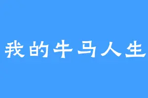 我的牛马人生