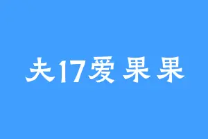 夫17爱果果