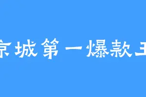 京城第一爆款王