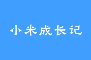 小米成长记
