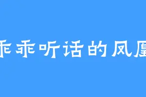 乖乖听话的凤凰