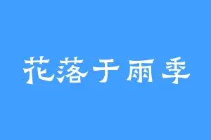 花落于雨季