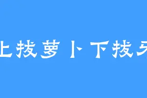上拔萝卜下拔牙