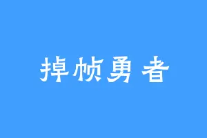 掉帧勇者