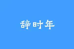 辞时年