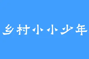 乡村小小少年