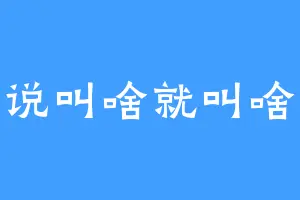 你说叫啥就叫啥吧