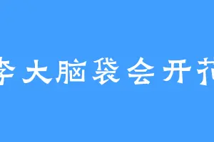 李大脑袋会开花