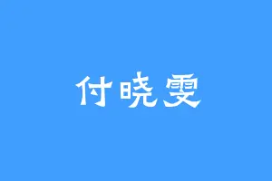 付晓雯