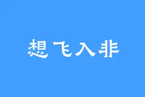 想飞入非