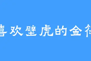 喜欢壁虎的金符
