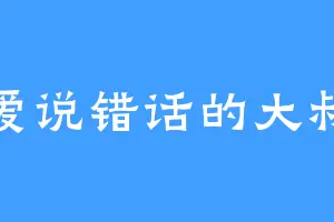 爱说错话的大叔
