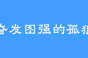 奋发图强的孤狼