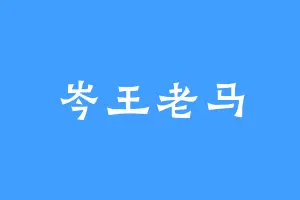 岑王老马