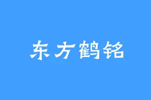 东方鹤铭