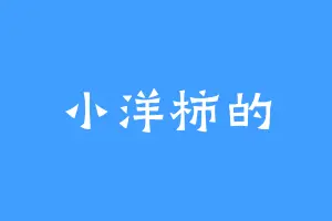 小洋柿的
