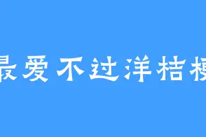最爱不过洋桔梗