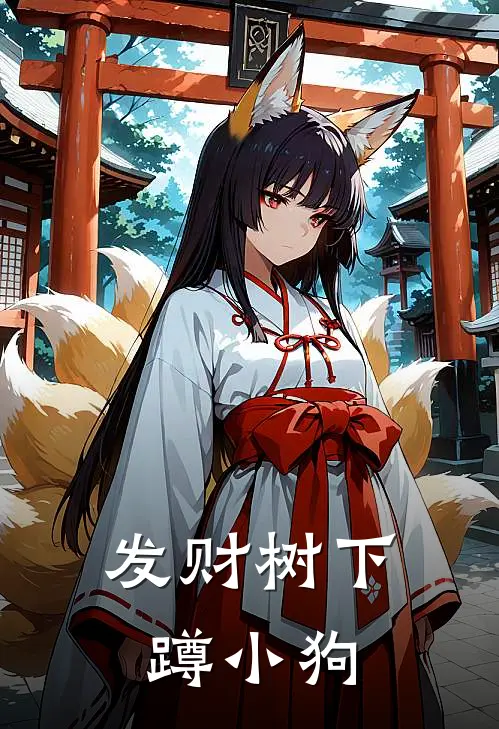 发财树下蹲小狗