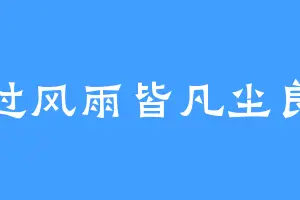 路过风雨皆凡尘良子